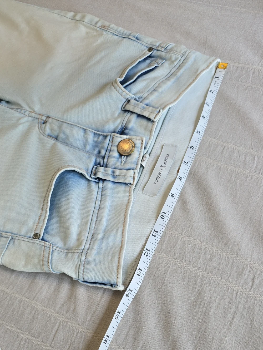 Vintage America Light Wash  Cuffed Women’s Jeans Size 2/26